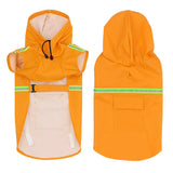 Pet Raincoat Outdoor Waterproof Dog Poncho for Small and Medium Dogs - Orange