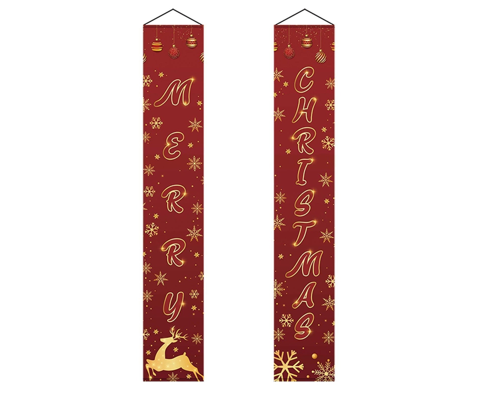 Thicker Xmas Porch Sign-Red Golden