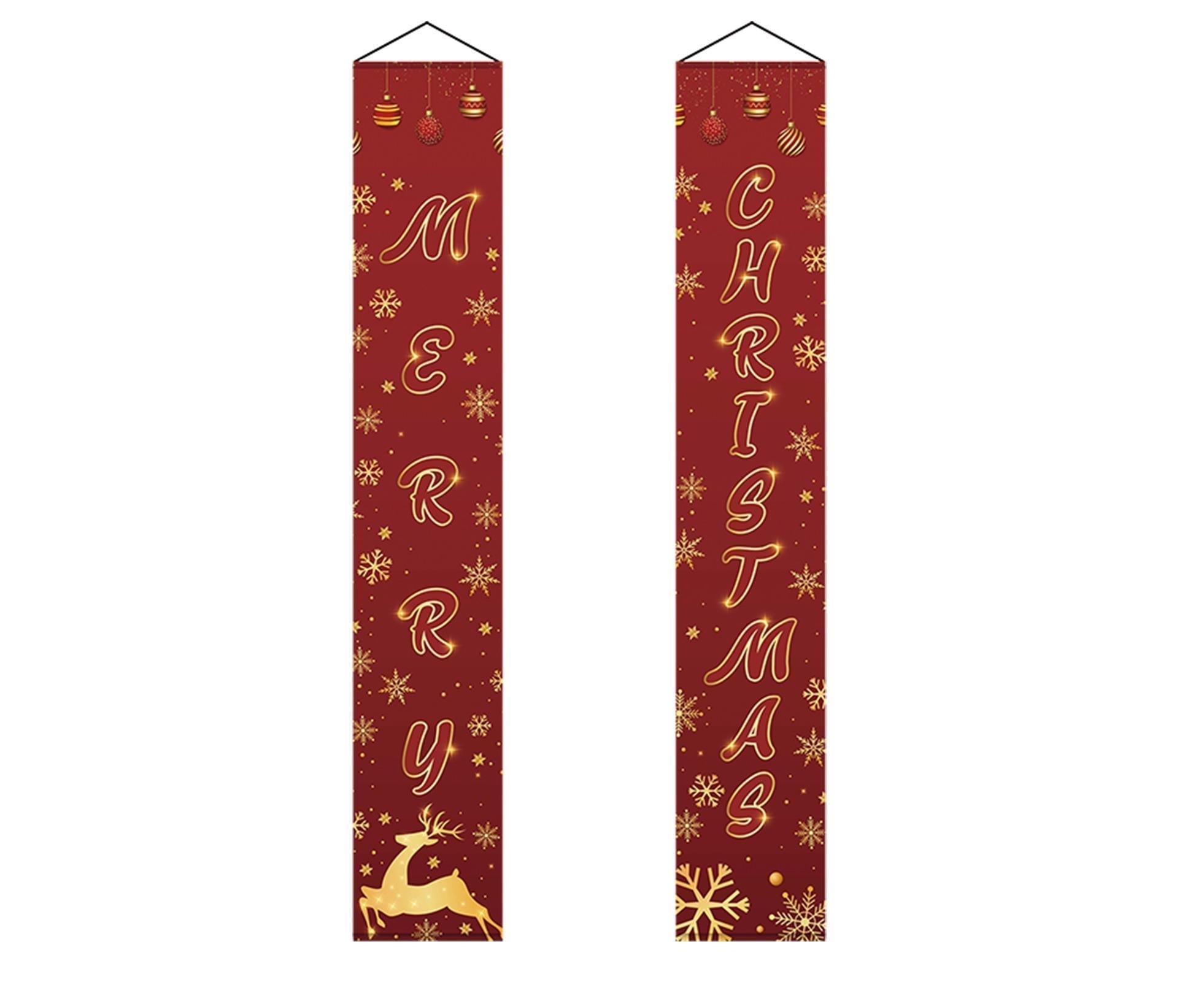 Thicker Xmas Porch Sign-Red Golden