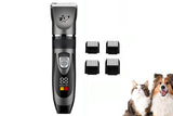 Pet Grooming Clippers Cat Grooming Kit Cordless Low Noise Pet Hair Clipper Trimmer Shaver for Dogs Cats Animals Adjustable Clipper Comb & Detachable Blades Dog Trimmer