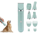 4-in-1 Dog Clipper Dog Grooming Kit with 4 Blade Heads -Green