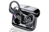 Wireless Bluetooth 5.4 Headphone Over Ear Bud IPX5 Waterproof Earphone for Sport Running - Black
