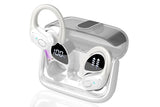 Wireless Bluetooth 5.4 Headphone Over Ear Bud IPX5 Waterproof Earphone for Sport Running - White