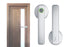 5 in 1 Smart Door Lock Fingerprint Door Knob with IC Cards and Backup Keys - Silver