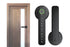 5 in 1 Smart Door Lock Fingerprint Door Knob with IC Cards and Backup Keys - Black