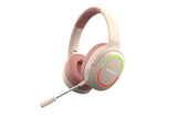 Wireless Gaming Headset Headphone with Microphone Volume - Pink