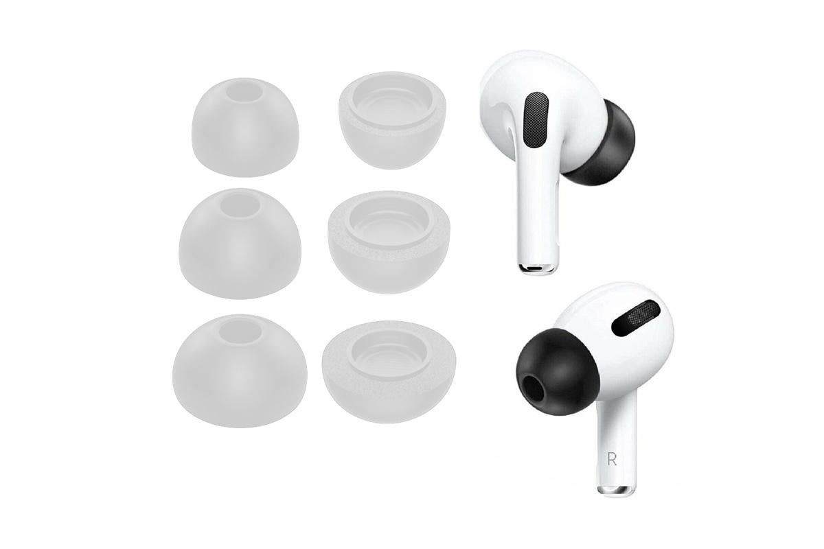 Replacement Ear Tips for AirPods Pro Memory Foam Ear Buds Anti-Slip Eartips with Portable Storage Box -Gray