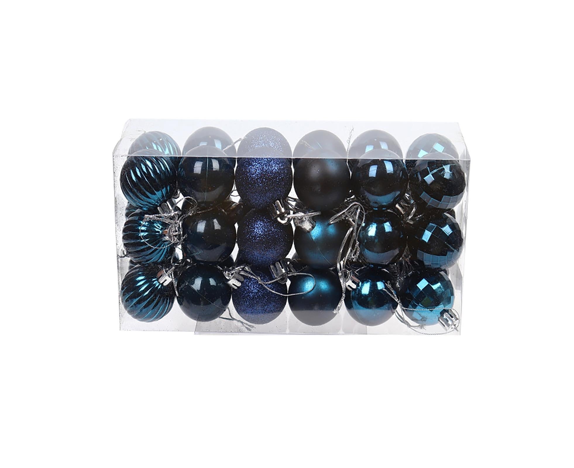 Anti-deform Xmas Tree Balls-Navy Blue
