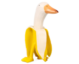 Duck Resin Statue Banana Duck Shape Unique Design Waterproof Duck Gardening Decoration for Outdoor