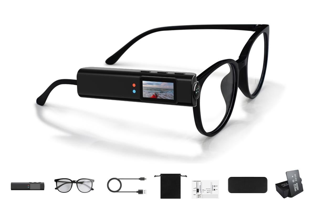 2.7K HD Glasses Camera WiFi Mini Sports Eyewear Camera DV Camcorder - Black