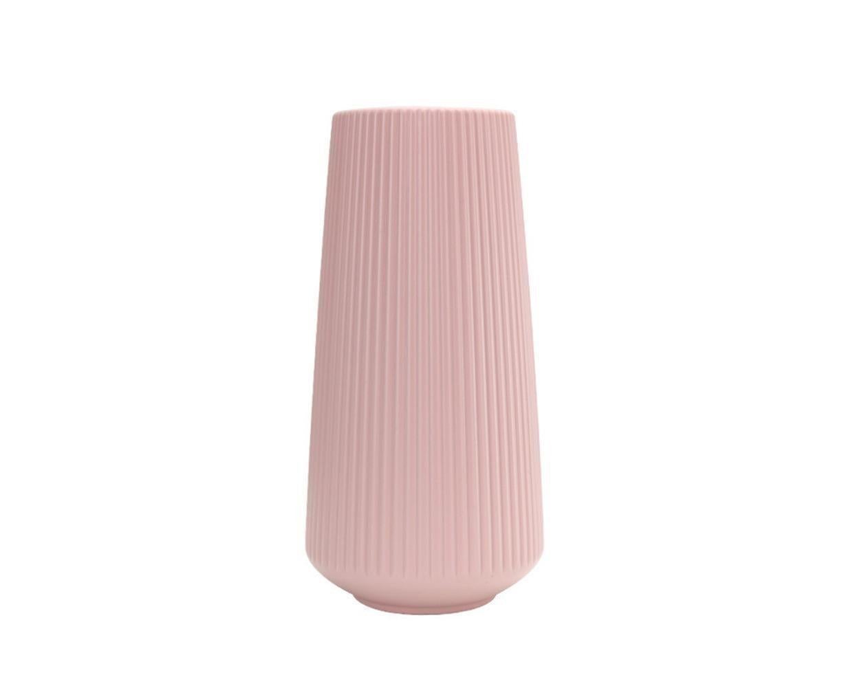 Plastic Nordic Style Vase Dried Flower Arrangement Pot Holder Home Office Decor-Pink