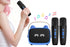 Mini Karaoke Machine Toys Gifts Portable MP3 Player with 2 Wireless Microphone - Blue