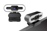 4K Webcam for PC with Light Computer Camera with Built-in Microphone Plug & Play USB Webcam