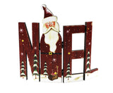 Foldable Eye-catching Christmas Ornament Wood Creative Cute Xmas Ornament for Decoration-Red