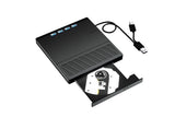 USB 3.0 & Type-C External DVD Drive with 7-in-1 Function - CD/DVD Burner & Card Reader for Laptop