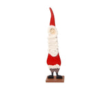 Snowman Ornament Festive Atmosphere Decorate Wood Tea Table Garden Doll Figurine for Home-L
