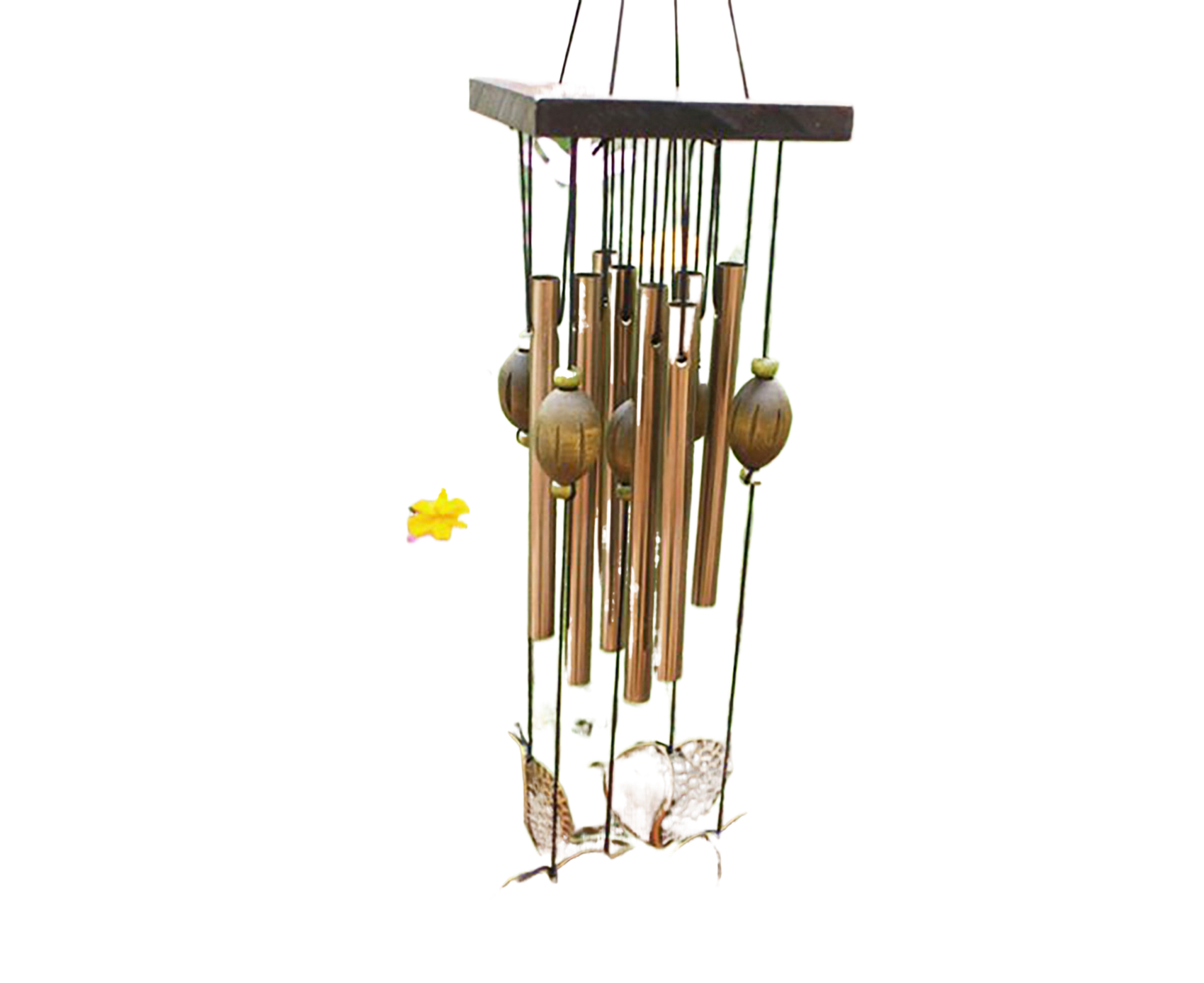 Anti-corrosion Wind Chime with Heart Pendant Metal Patio Porch Windchimes Bell for Home