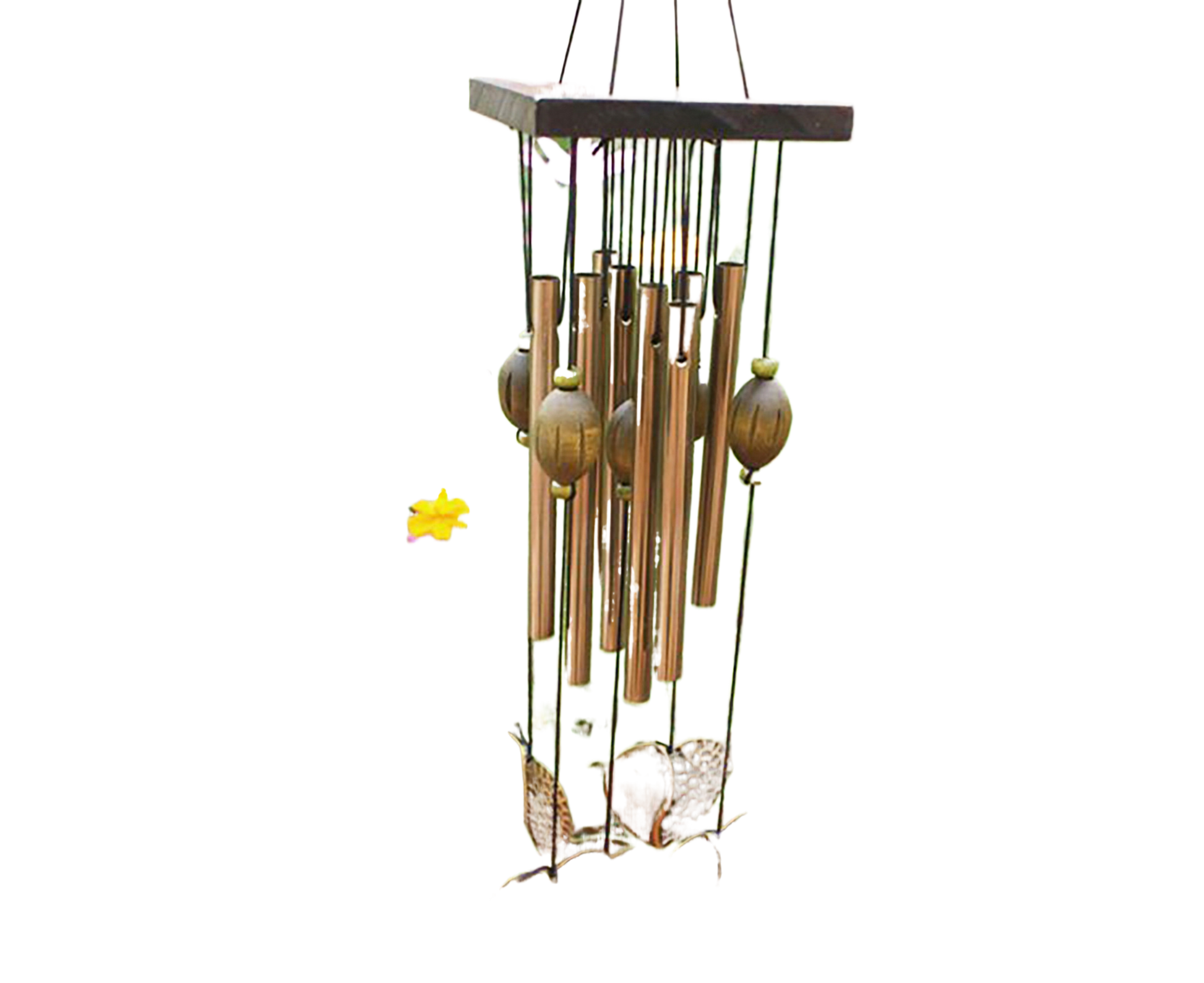 Anti-corrosion Wind Chime with Heart Pendant Metal Patio Porch Windchimes Bell for Home
