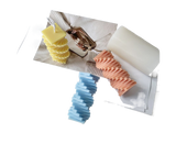 Candle Mold Non-stick DIY Silica Gel Rotating Cylinder Epoxy Resin Mold Home Ornament -White