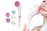 Rechargeable Body Brush Kit with Long Handle -Pink