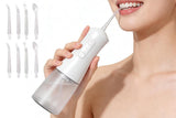 Cordless Rechargeable Portable Water Flosser for Teeth Gums Braces Care and Travel with 8 Flossing Tips