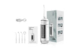 Water Dental Flosser Teeth Portable Cordless Oral Irrigator 180ML Rechargeable Travel Irrigation Cleaner IPX7 Waterproof Electric Flossing Machine - White