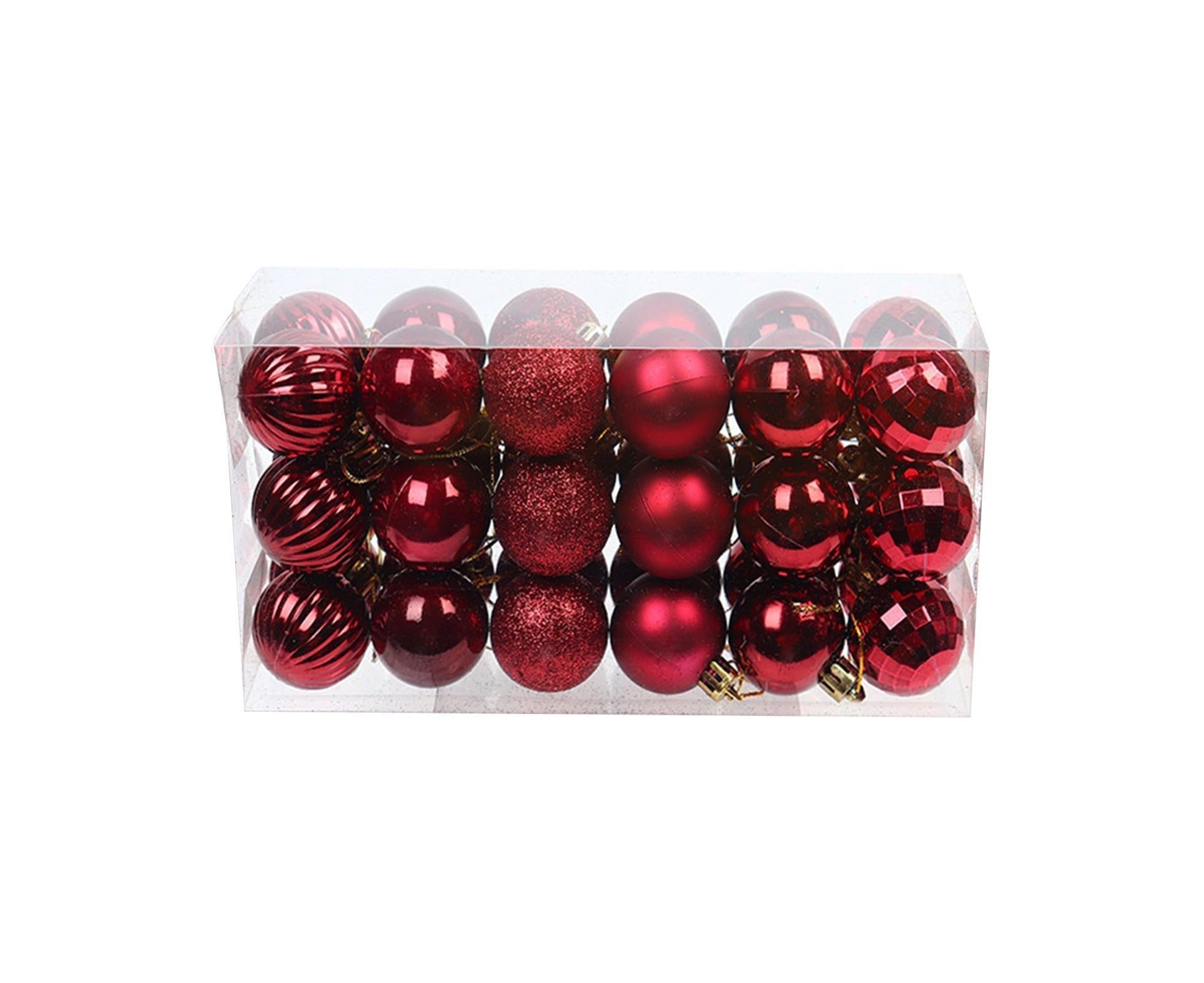 Shatterproof Xmas Ball-Wine Red