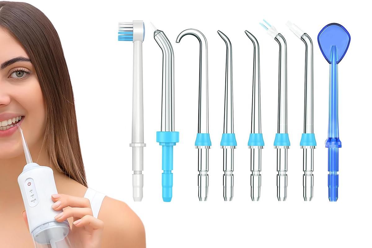 8-Piece Nozzle Set For Waterpik Water Flosser And Dental Flosser