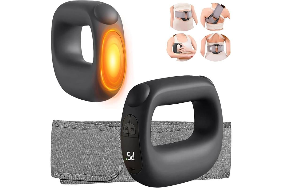 Deep Tissue Percussion Muscle Massage with Heat Adjustable Intensity and Speed Pain Relief - Black