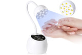 UV LED Nail Lamp Mini Cordless Gel Dryer With Adjustable Gooseneck For Gel Nails - White