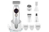 5 in 1 Lady Shavers for Women Bikini Trimmer with LED Display for Underarm Legs