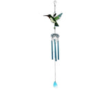 Cute Hummingbird Metal Tubes Wind Chime Bell Home Yard Wall Hanging Ornament-Green Wind Chime Tube