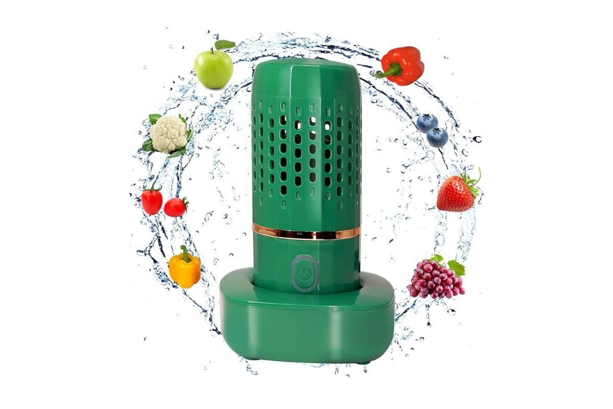 Portable Fruit and Vegetable Cleaning Machine Rechargeable Food Washing Purifier Vegetable Washer -Green