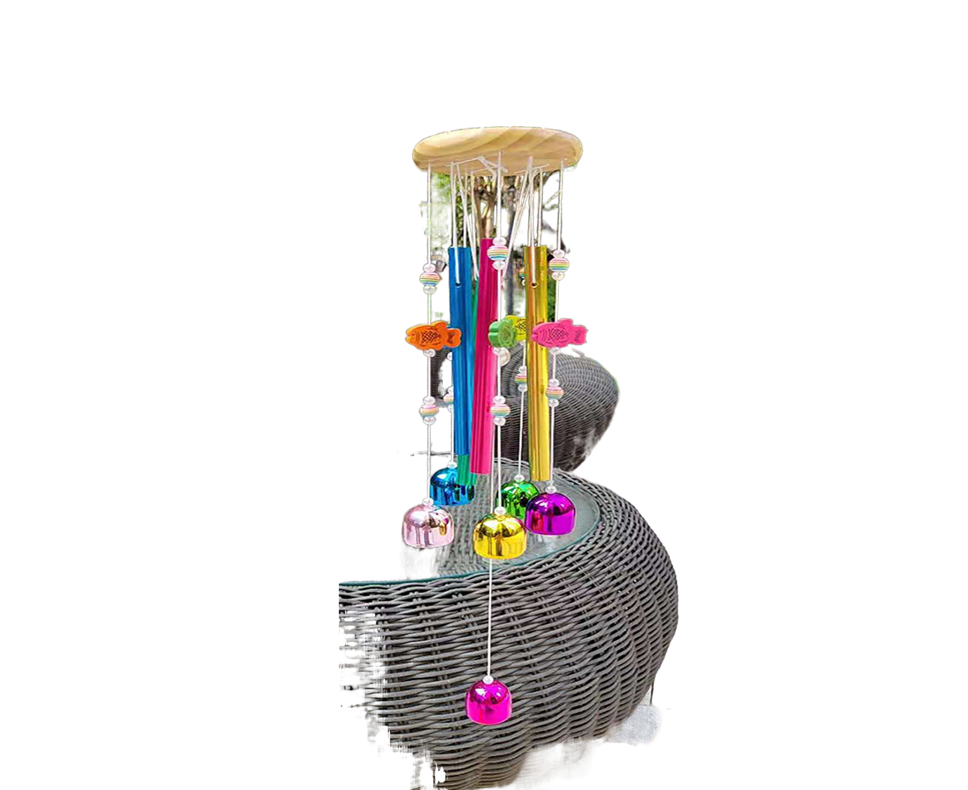 Colorful Fish Wind Chime-Multicolor
