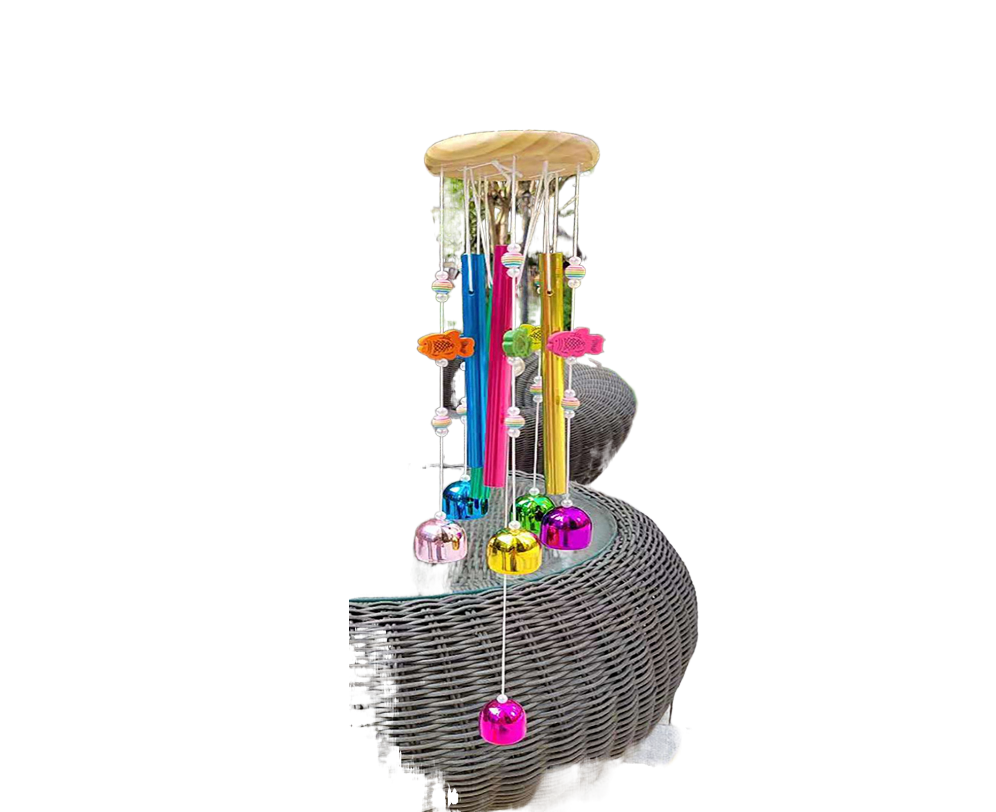 Colorful Fish Wind Chime-Multicolor
