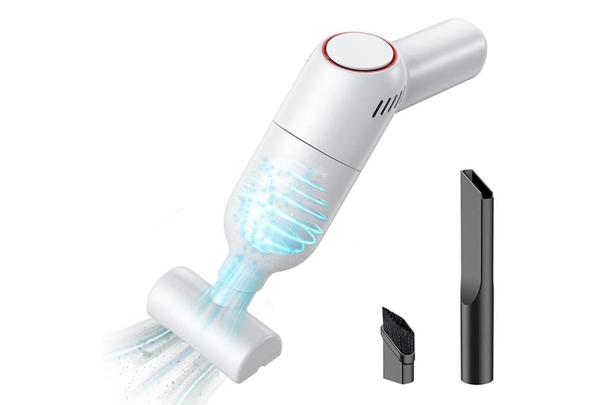 Handheld Car Vacuum Cleaner 9000Pa Rechargeable Portable Cordless Duster - White