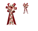 Buffalo Plaid Bow Pendant-Red Black