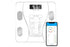 Smart Digital Bathroom Body Fat Scale 180KG Bluetooth Scales Weight -White
