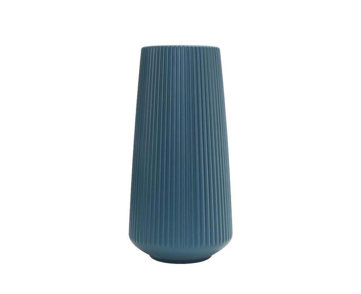 Plastic Nordic Style Vase Dried Flower Arrangement Pot Holder Home Office Decor-Blue