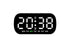 Electric Digital Alarm Clock LED Display Battery Backup Snooze Dual Alarm Clock - White