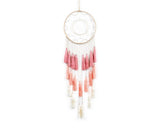 Round Handmade Wall Hanging Wind Chime Dream Catcher with Tassel Home Decor-Pink