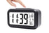 Desk Small Clock Night Light Digital Alarm Clock Battery Operated with Indoor Temperature -Black