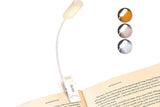 Rechargeable LED Book Light with 3 Adjustable Color Temperatures, 80H Reading Time - White