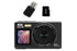 5K HD Dual Screen Digital Camera Point and Shoot Selfie Camera with LED Fill Light - Black