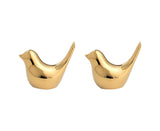2Pcs Display Mold Wear-resistant Bird Pattern Ceramic Little Bird Statue Ornament for Bookshelf- S