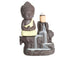 Monk Ceramic Buddha Incense Backflow Burner Cones Home Teahouse Table Decor-Yellow