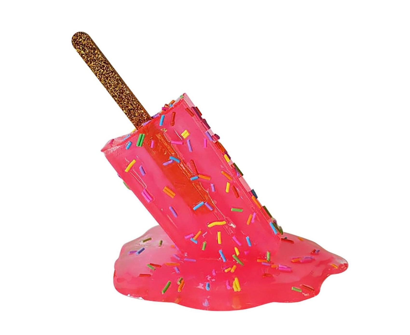 Resin Ornament Artificial Home Decoration DIY Melting Ice Cream Sculpture Art Craft for Table-Red