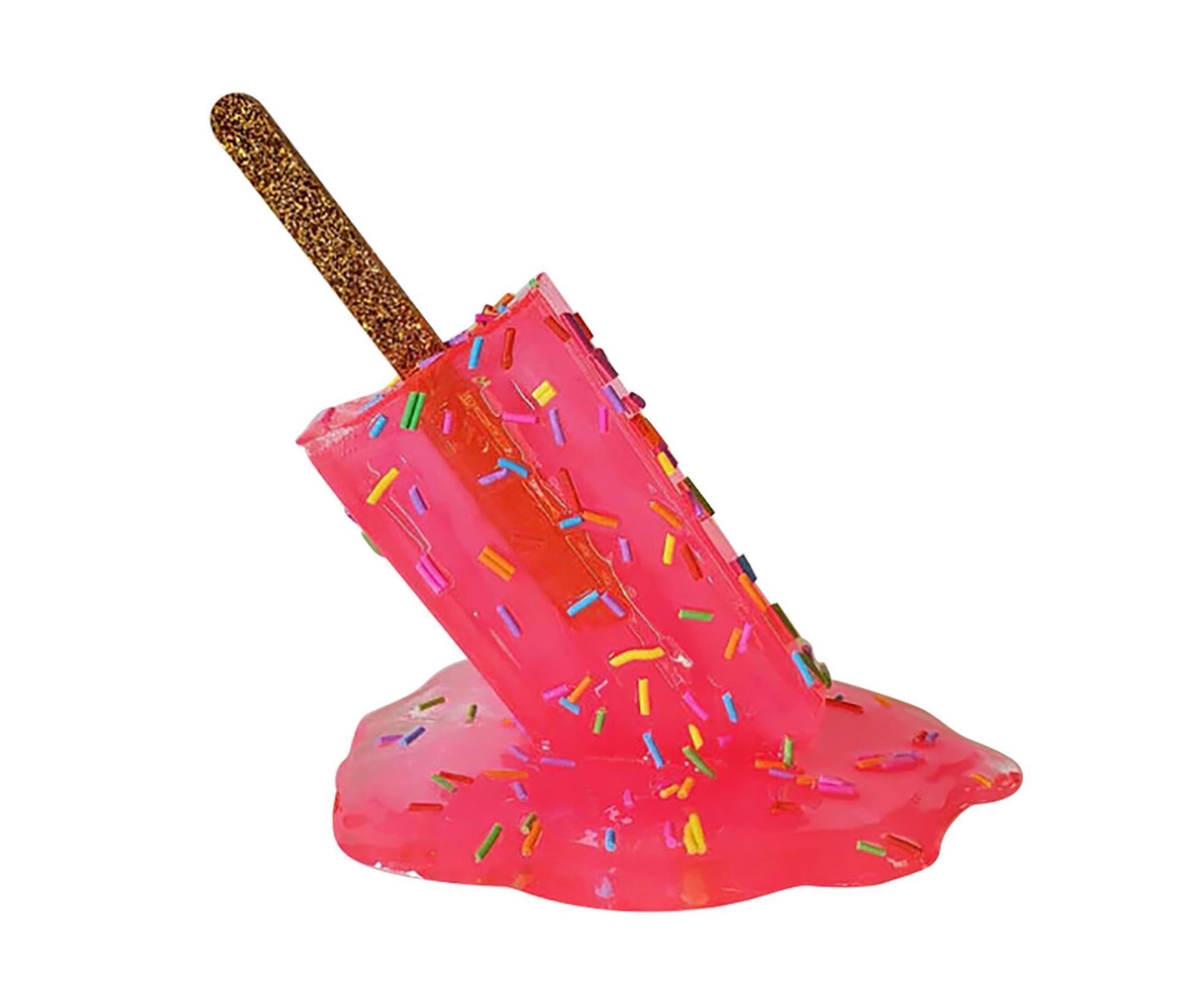 Resin Ornament Artificial Home Decoration DIY Melting Ice Cream Sculpture Art Craft for Table-Red