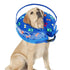 Soft Inflatable Pet Dog Cone Collar Anti Licking Scratching Blue - L