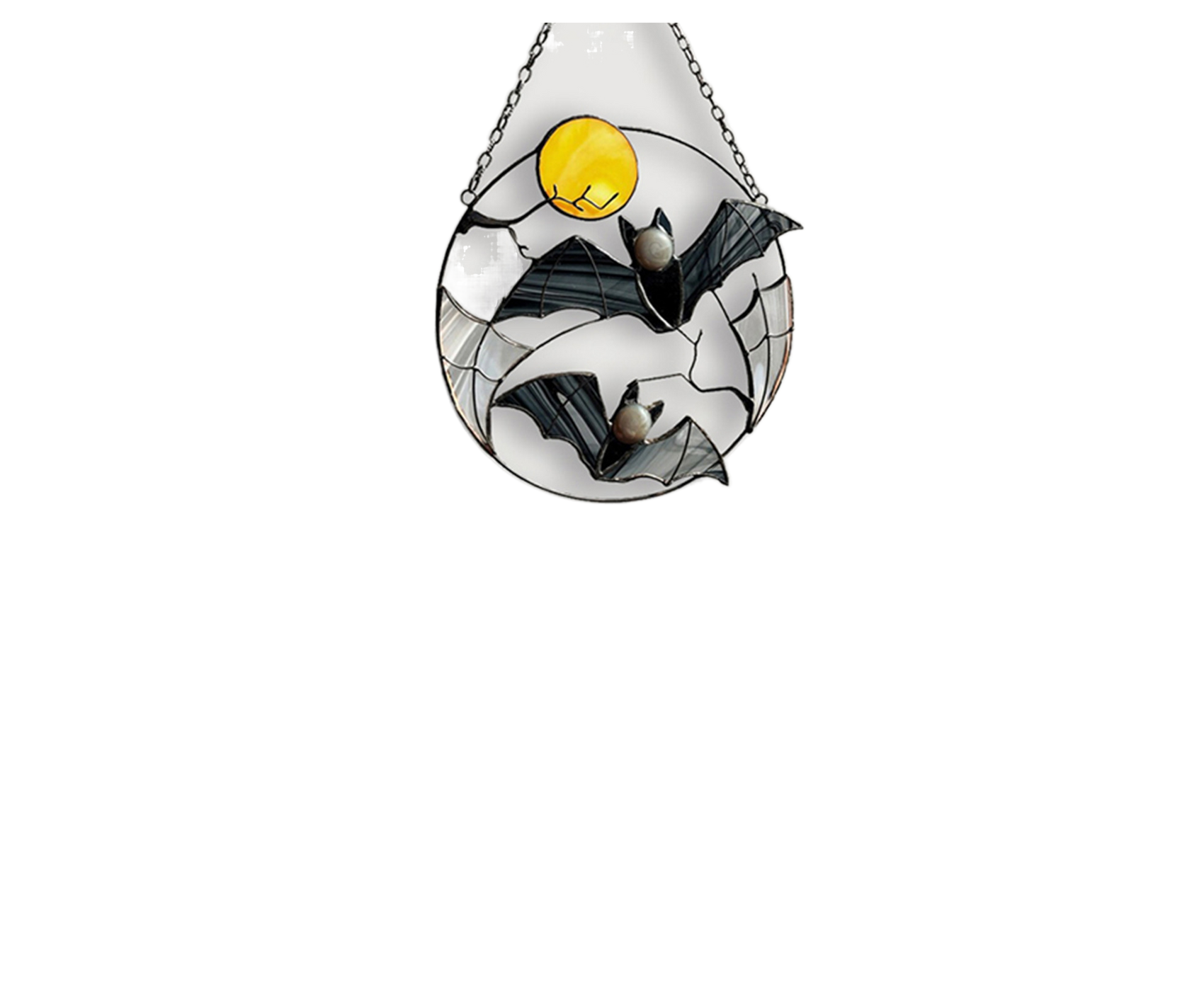 Wall Ornament Bat Shape Anti-deform Metal Window Hanging Decoration for Home- Bat*